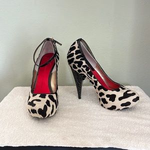 Giuseppe Zanotti Black and White Calf Hair Heels